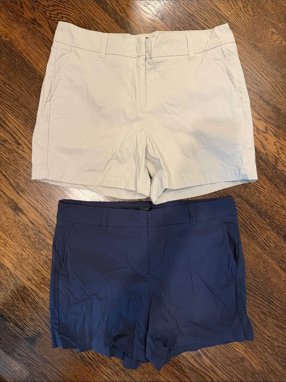 J. Crew 5” Tech Shorts (3) in Recycled Nylon Blend in Navy, Khaki, and Black